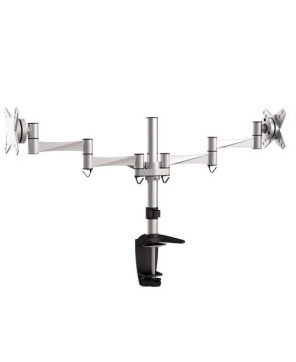 Buy Brateck Dual Monitor Elegant Aluminum with Arm Desk Clamp Silver BT-LDT02-C024 for 13"- 27" Monitor