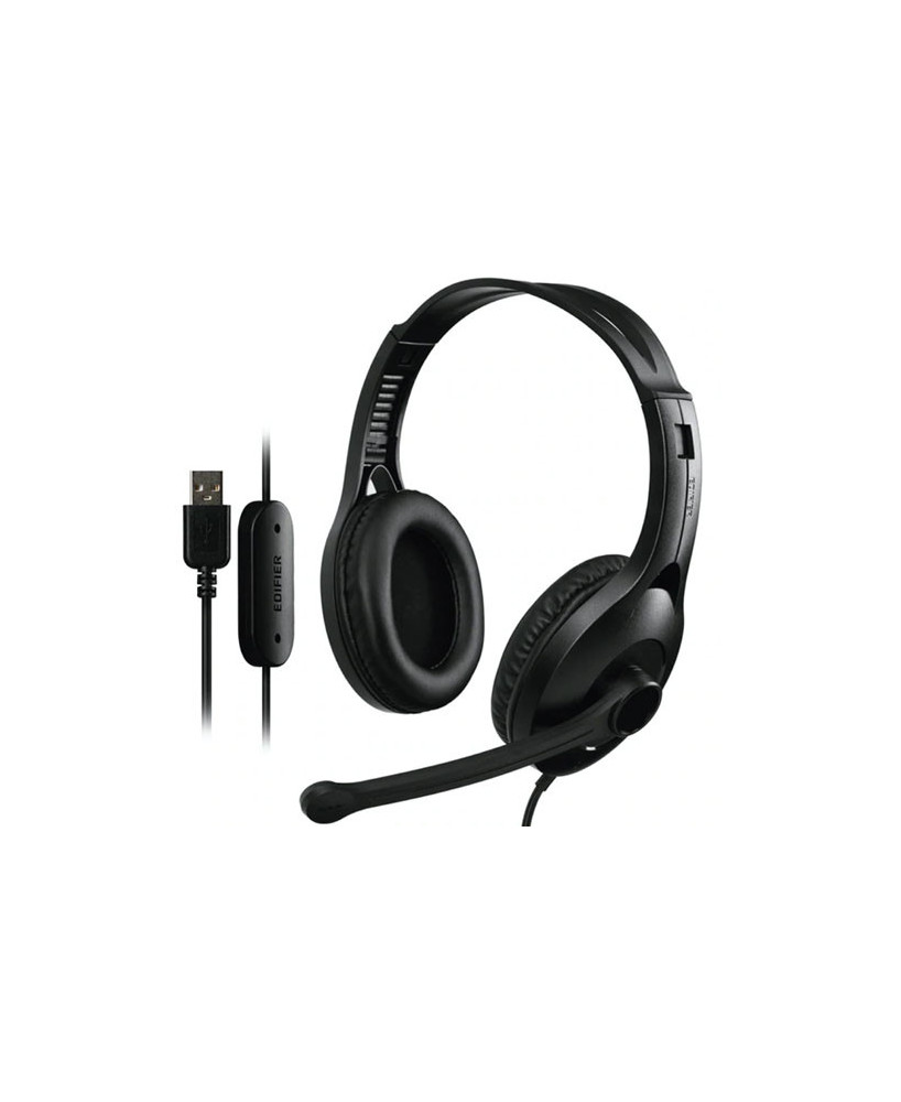 Edifier K800 USB Headset with Microphone 120 Degree Microphone Rotation Leather Padded Ear Cups USB K800