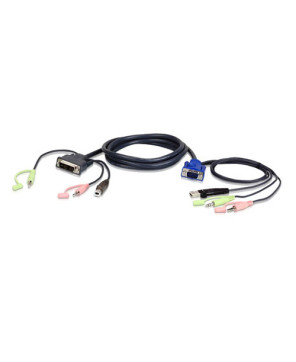 Buy Aten 3M USB VGA to DVI-A KVM Cable with Audio 2L-7DX3U