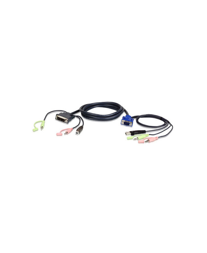 Buy Aten 3M USB VGA to DVI-A KVM Cable with Audio 2L-7DX3U