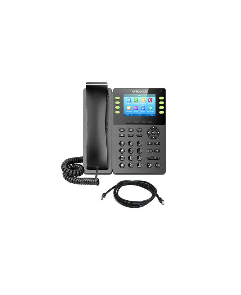 Flyingvoice 8-Line Enterprise Gigabit IPS Color Screen IP Phone FIP14G