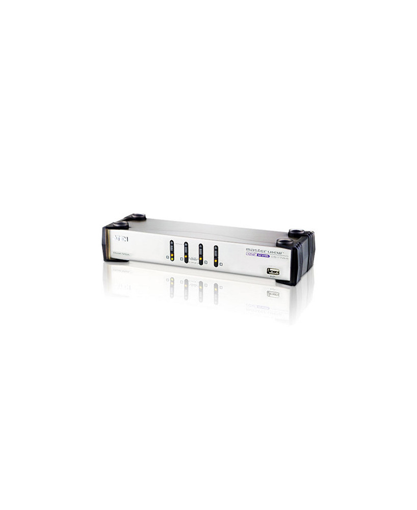 Buy Aten 4-Port Desktop USB VGA Dual Display/Audio KVMP Switch CS1744C-AT