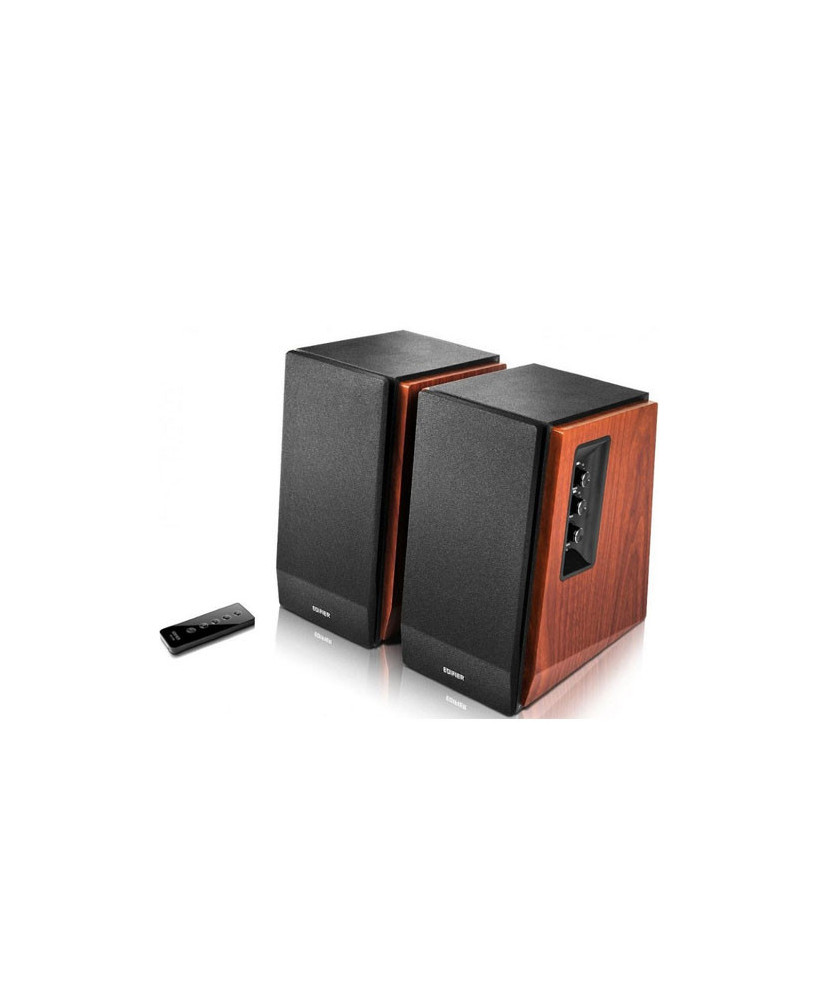 Buy Edifier Bluetooth Lifestyle Bookshelf Studio Speakers in Brown R1700BT-BROWN