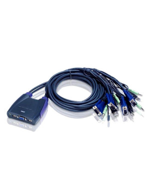 Buy Aten 4-Port USB VGA/Audio Cable KVM Switch with Audio CS64US-AT