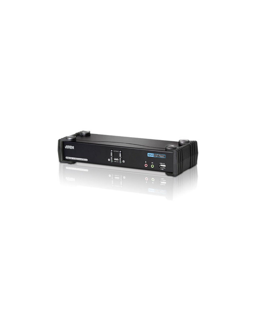 Buy Aten 2-Port USB DVI Dual Link-CH7.1 Audio Desktop KVMP Switch CS1782A-AT-U