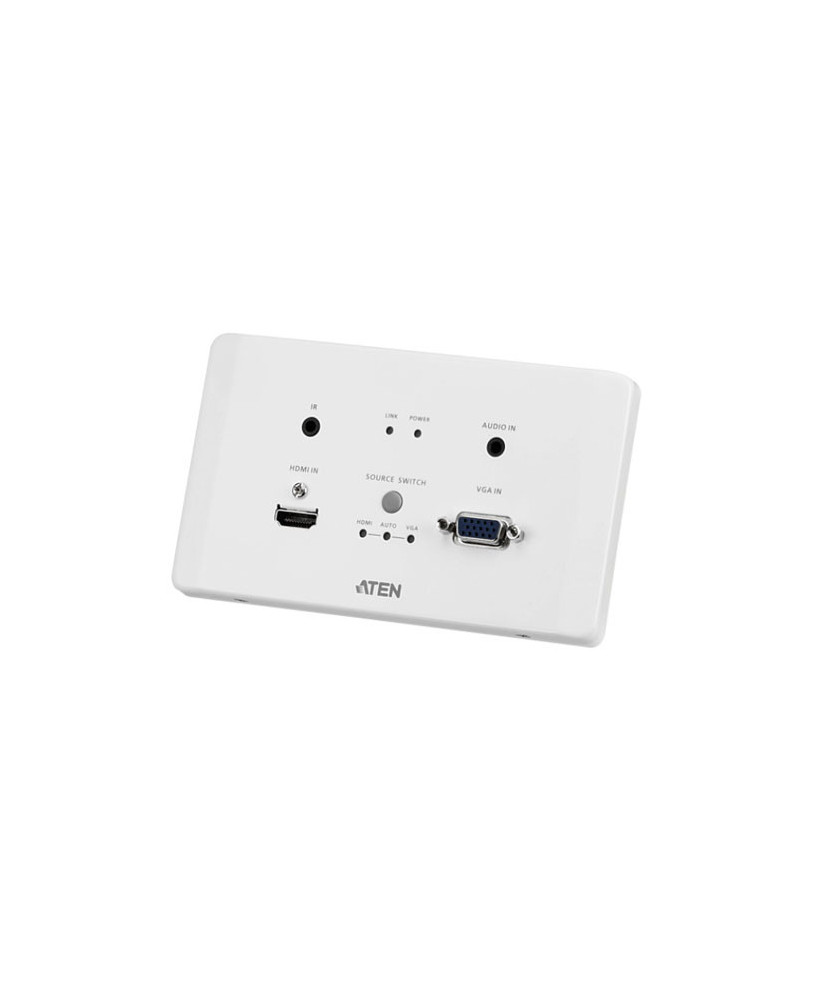 Buy Aten HDMI & VGA HDBaseT Transmitter with EU Wall Plate - PoH VE2812AEUT-AT-U