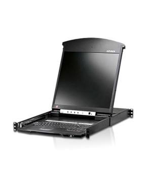 Buy Aten 8 Port Dual Rail CAT5 LCD KVM over IP Switch with Daisy Chain 19" LED-Backlit LCD Monitor KL1508AIN-AXA-AU