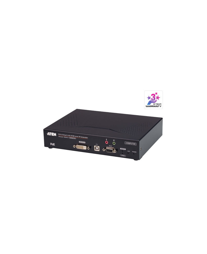 Buy Aten 2K DVI-D Dual Link KVM over IP Transmitter with PoE KE6912T-AX