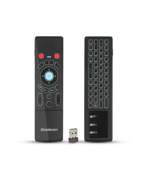 Buy Simplecom Rechargeable 2.4GHz Wireless Remote Air Mouse Keyboard with Touch Pad and Backlight RT250