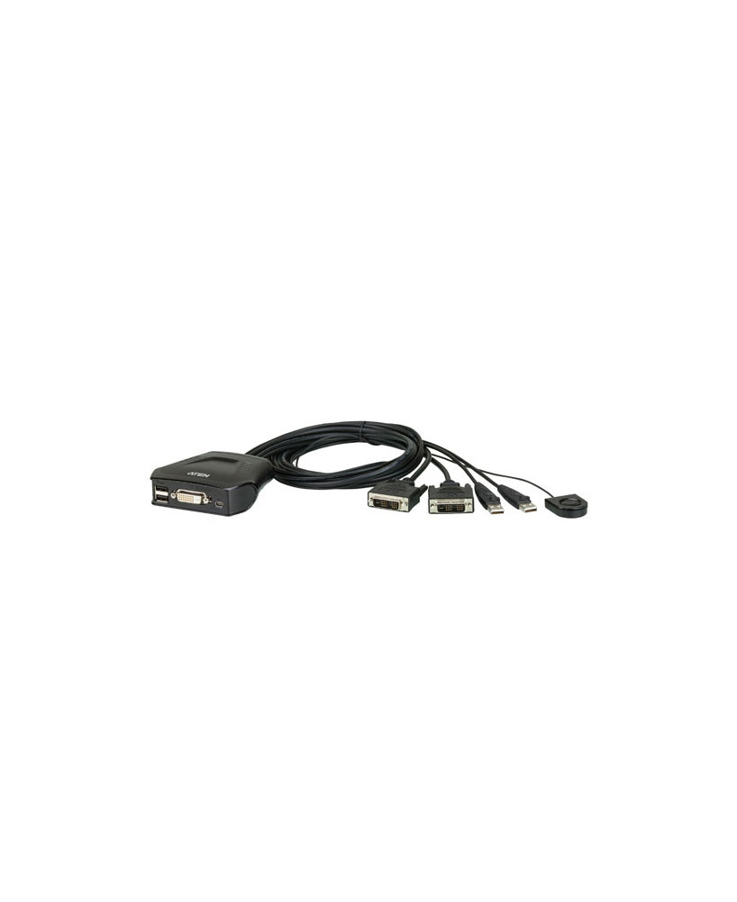 Buy Aten 2-Port USB DVI Cable KVM Switch with Remote Port Selector CS22D-AT