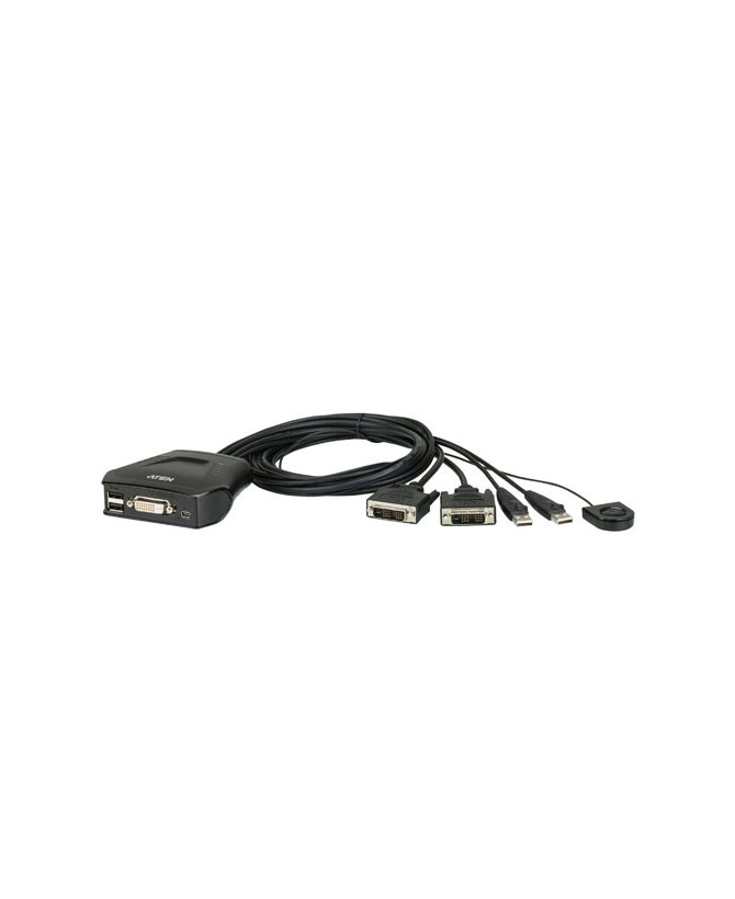 Buy Aten 2-Port USB DVI Cable KVM Switch with Remote Port Selector CS22D-AT