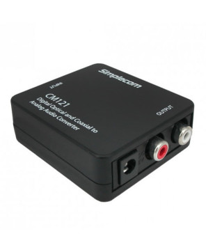 Buy Simplecom Digital Optical Toslink and Coaxial to Analog RCA Audio Converter CM121