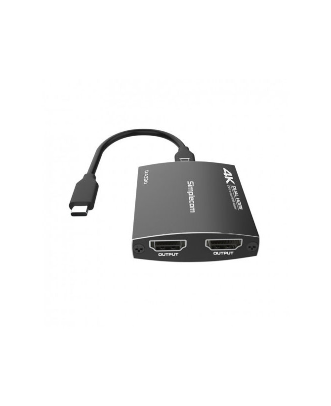 Buy Simplecom 4K@60Hz USB-C to Dual HDMI MST Adapter with PD and Audio Out DA330 