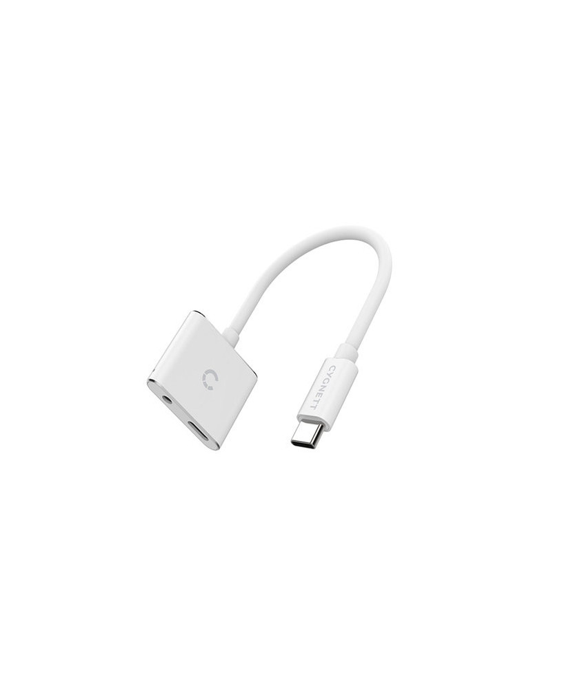 Cygnett Essentials USB-C Audio & Charge Adapter in White CY2866PCCPD