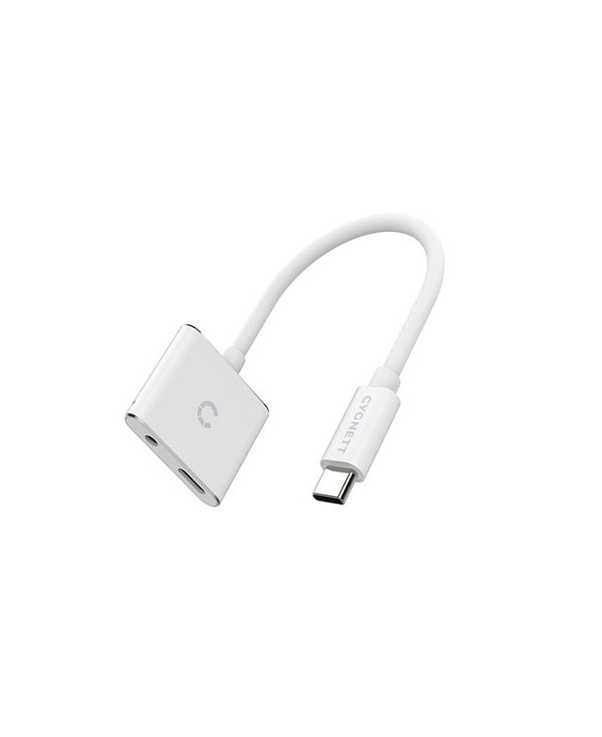 Cygnett Essentials USB-C Audio & Charge Adapter in White CY2866PCCPD