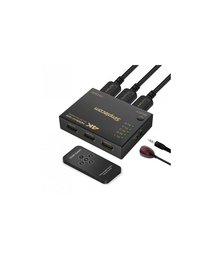 Buy Simplecom Ultra HD 5 Way HDMI Switch CM305 5 IN 1 Out Splitter 4K@60Hz