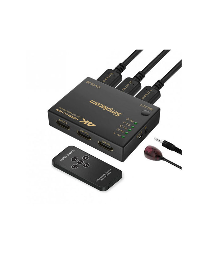 Buy Simplecom Ultra HD 5 Way HDMI Switch CM305 5 IN 1 Out Splitter 4K@60Hz