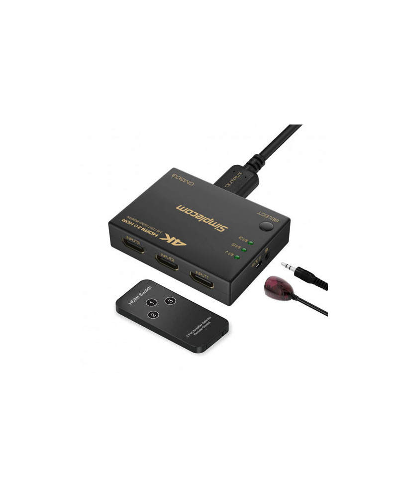 Buy Simplecom Ultra HD 3 Way HDMI Switch 3 IN 1 Out Splitter CM303