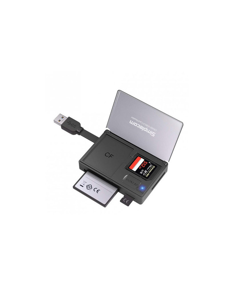 Buy Simplecom 3-Slot SuperSpeed USB 3.0 Card Reader CR309 with Card Storage Case