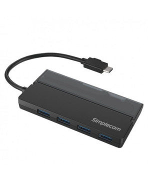 Buy Simplecom Portable USB-C to 4 Port USB-A Hub USB 3.2 Gen1 CH330-BLK with Cable Storage