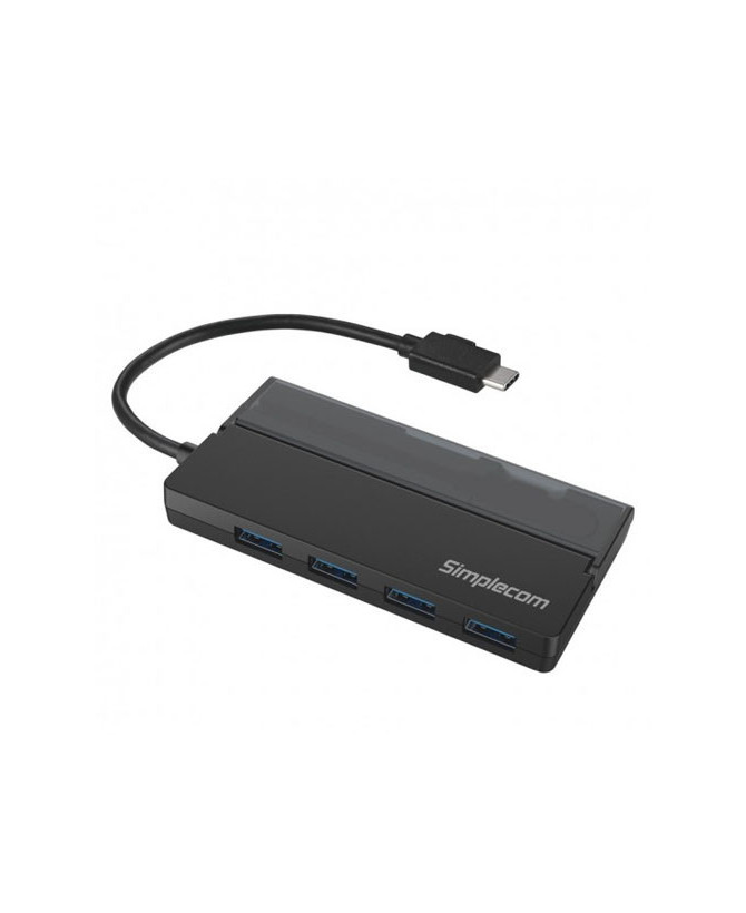 Buy Simplecom Portable USB-C to 4 Port USB-A Hub USB 3.2 Gen1 CH330-BLK with Cable Storage