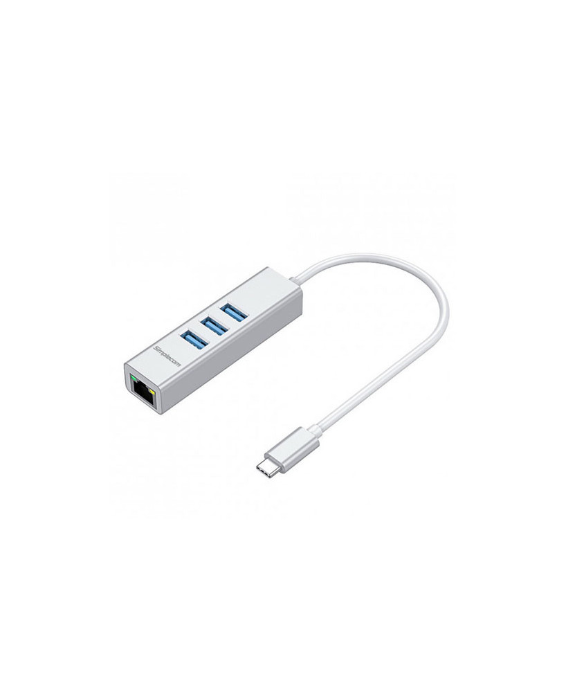 Buy Simplecom USB-C to 3 Port USB HUB with Gigabit Ethernet Adapter CHN421-SILVER