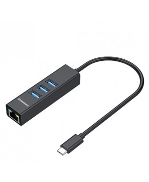 Buy Simplecom USB-C to 3 Port USB HUB with Gigabit Ethernet Adapter CHN421-BLACK