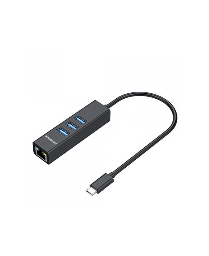 Buy Simplecom USB-C to 3 Port USB HUB with Gigabit Ethernet Adapter CHN421-BLACK