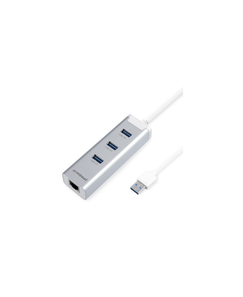 Buy mBeat Hamilton 3-Port USB 3.0 Hub with Gigabit Ethernet MB-HUB33E for Ultrabook and macbook AIR