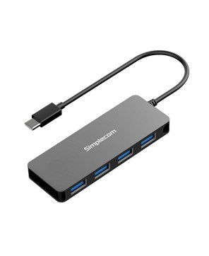 Buy Simplecom Ultra Slim Aluminium USB 3.1 Type-C to 4 Port USB 3.0 Hub in Black CH320-BLACK