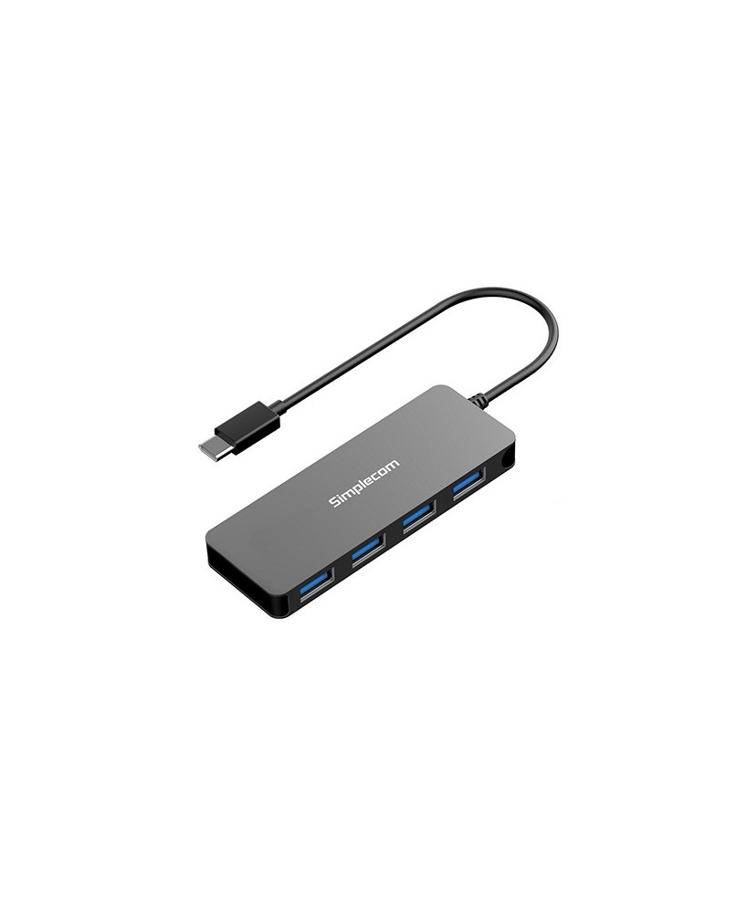 Buy Simplecom Ultra Slim Aluminium USB 3.1 Type-C to 4 Port USB 3.0 Hub in Black CH320-BLACK