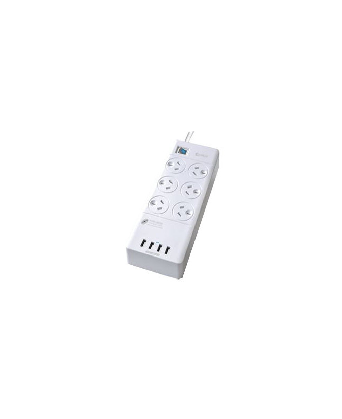 Buy Sansai 6 Outlets & 4 USB Outlets Surge Protected Powerboard PAD-4066E