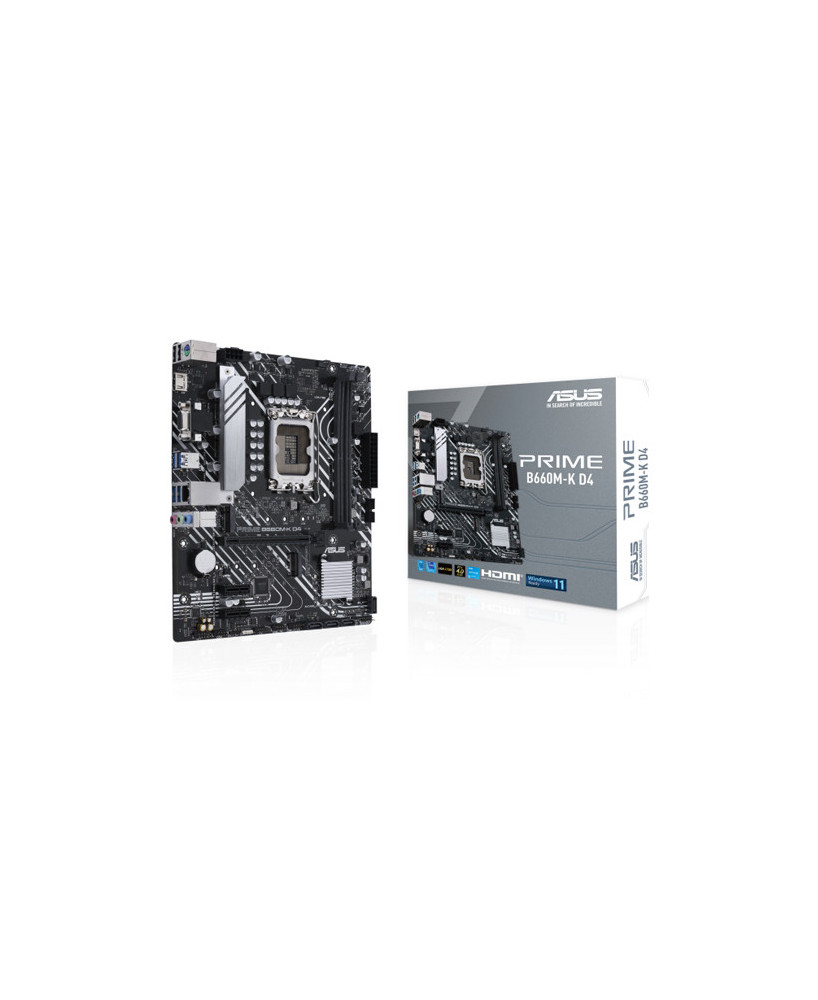 Asus PRIME B660M-K D4 Intel B660 LGA-1700 DDR4 SDRAM Micro ATX Desktop Motherboard