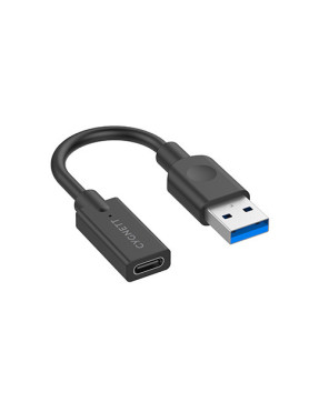 Cygnett Essential 10cm USB-A Male to USB-C Female Cable Adapter in Black CY3321PCUSA