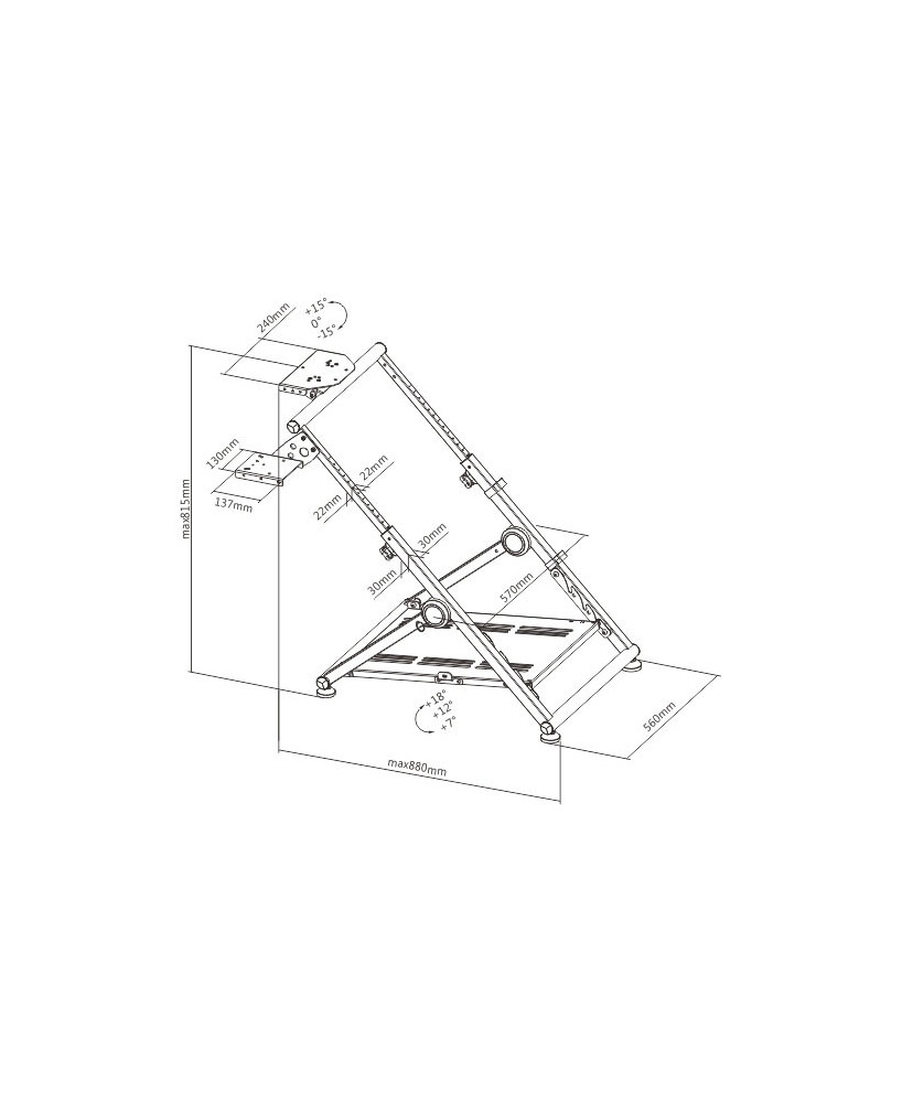 Buy Brateck Foldable Racing Steering Wheel Stand with Gear Shifter LRS04-BS-KP01 