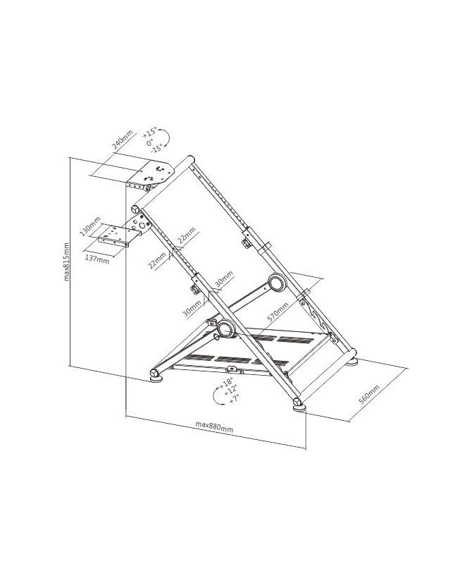 Buy Brateck Foldable Racing Steering Wheel Stand with Gear Shifter LRS04-BS-KP01 