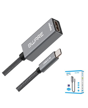 Buy 8Ware 10cm USB-C to HDMI Male-Female Adapter 8W-USBCHDMIF