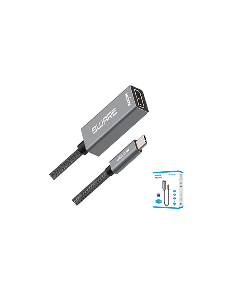 Buy 8Ware 10cm USB-C to HDMI Male-Female Adapter 8W-USBCHDMIF