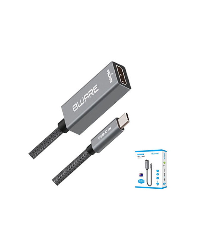 Buy 8Ware 10cm USB-C to HDMI Male-Female Adapter 8W-USBCHDMIF