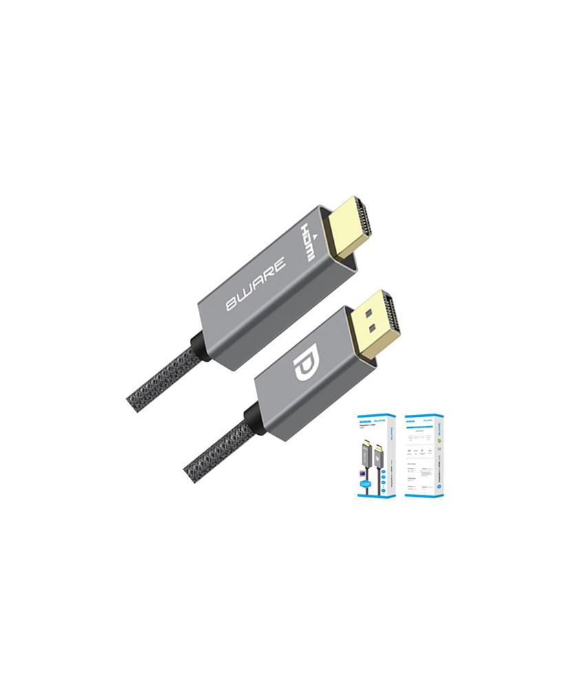 Buy 8ware 2m Displayport DP (Male) to HDMI (Male) Adapter Converter Cable 8W-DPHDMI-2M