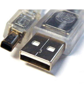 Buy 8Ware USB 2.0 Cable 3m A to B 4-pin Mini Transparent Metal Sheath UL Approved UC-2403ABN