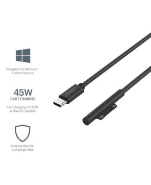 Cygnett 1m USB-C To Microsoft Surface Laptop Cable CY3034USCMS in Black 