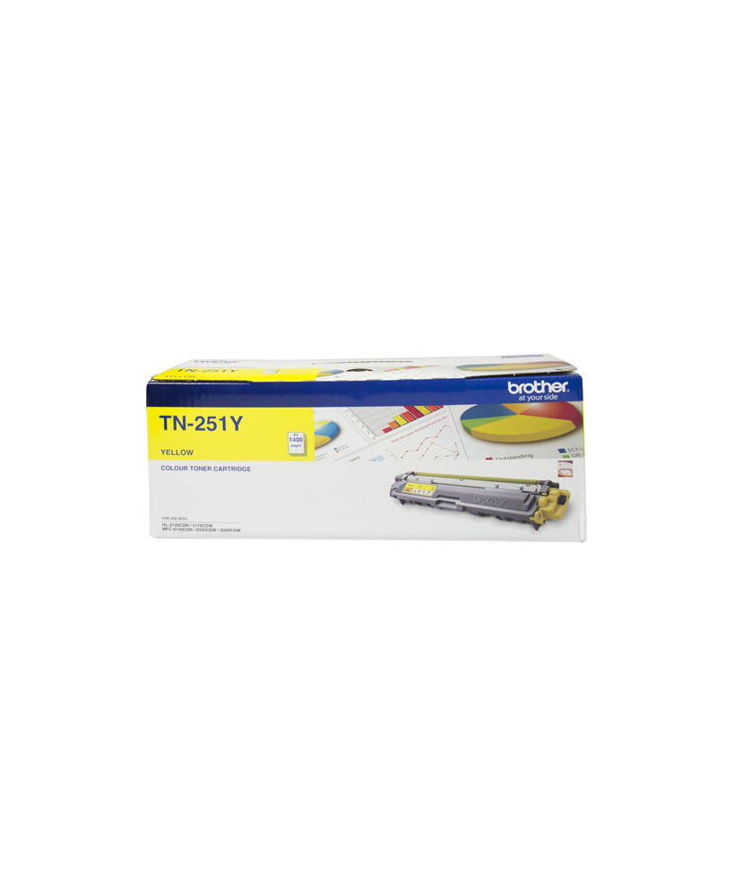 Buy Brother TN-251Y High Yield Colour Laser Toner Cartridge in Yellow 