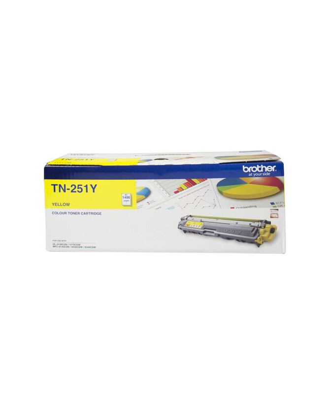 Buy Brother TN-251Y High Yield Colour Laser Toner Cartridge in Yellow 