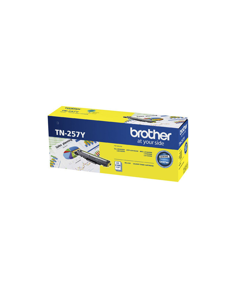 Buy Brother TN-257Y High Yield Colour Laser Toner Cartridge in Yellow