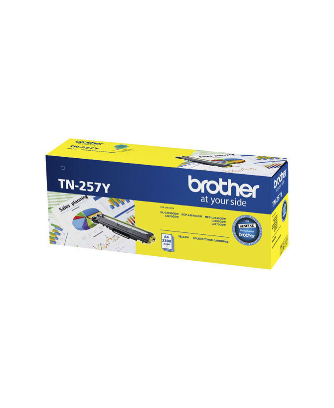 Buy Brother TN-257Y High Yield Colour Laser Toner Cartridge in Yellow