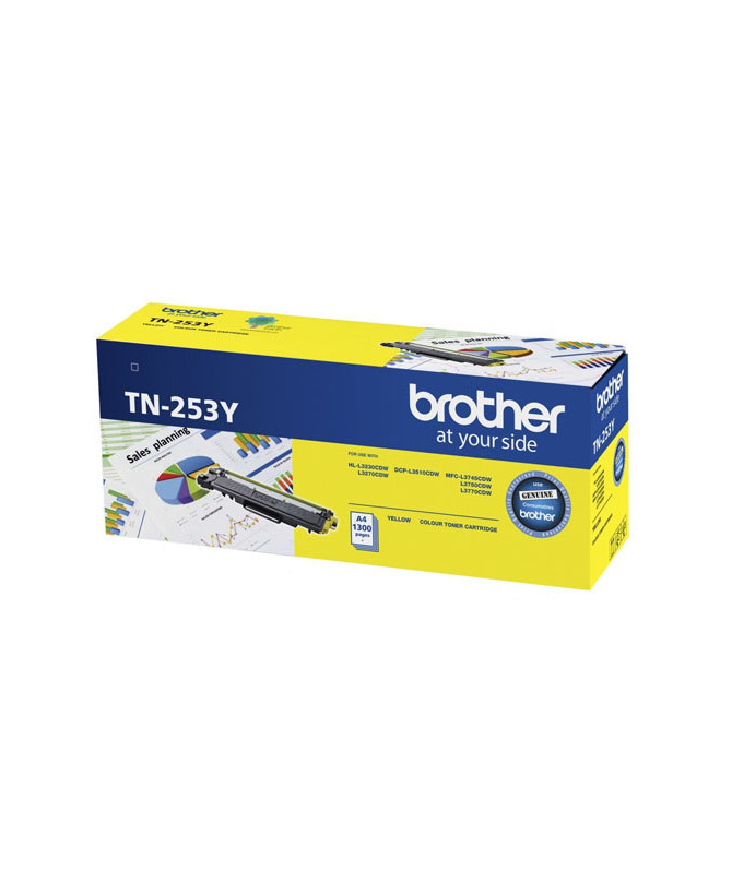 Buy Brother TN-253Y Genuine Yellow Toner Cartridge - 1,300 pages