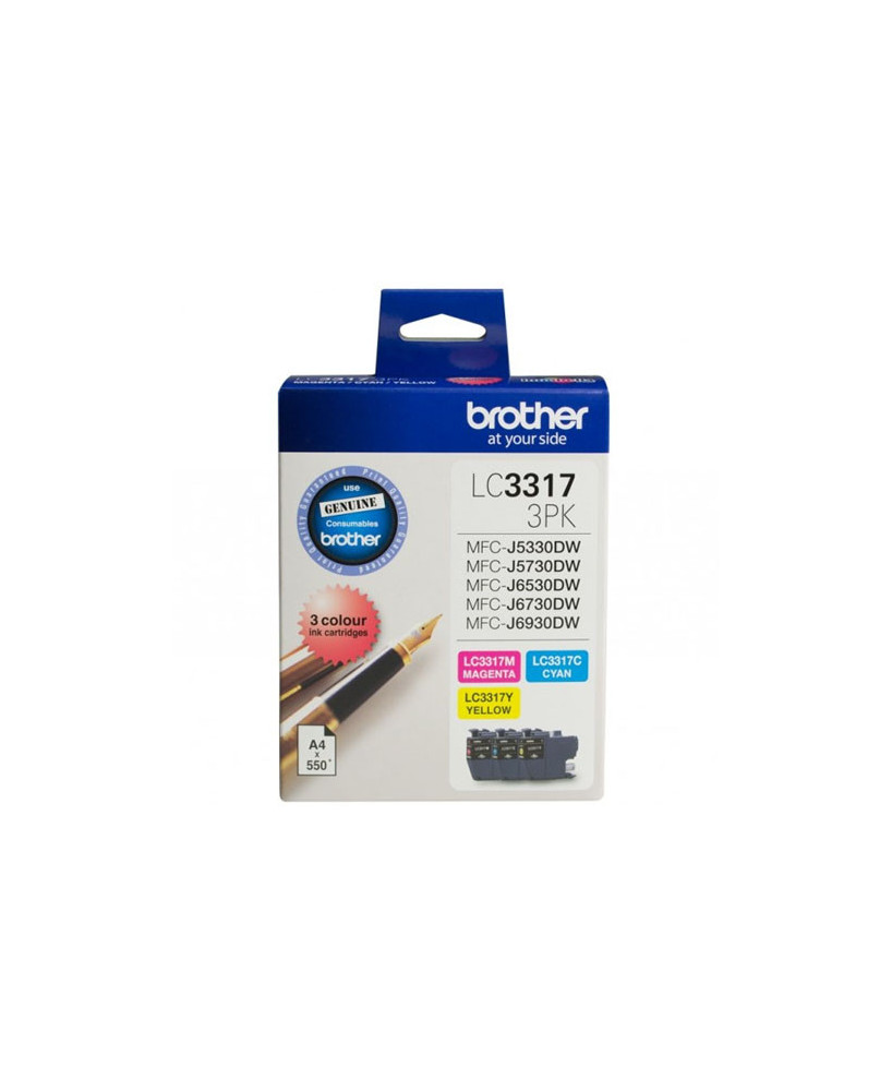 Buy Brother 3 Colour Value Pack Ink Cartridges LC-3317-3PK