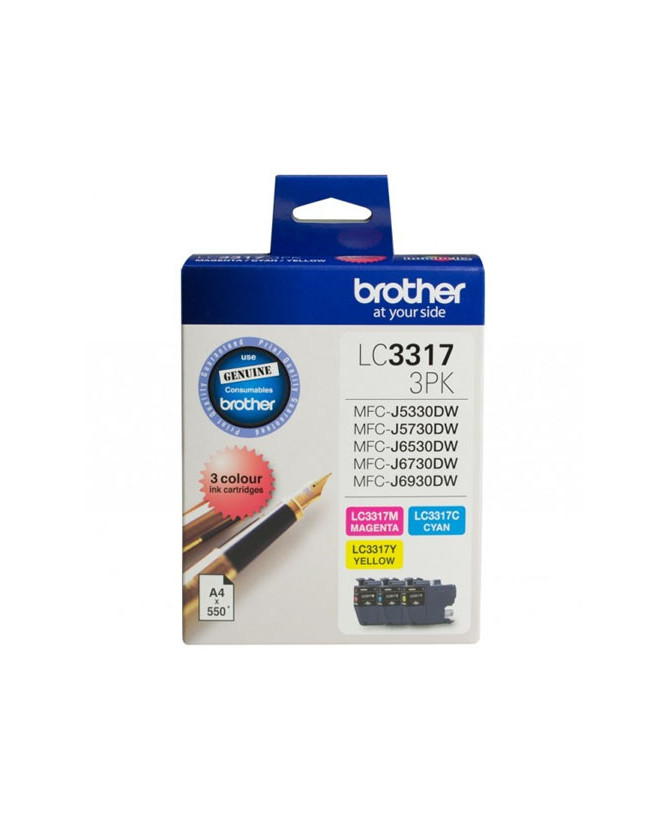 Buy Brother 3 Colour Value Pack Ink Cartridges LC-3317-3PK