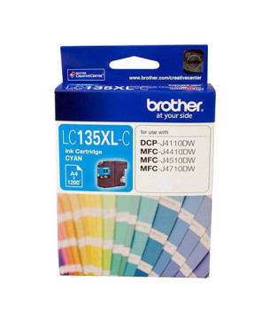 Buy Brother LC-135XLC High Yield Cyan Ink Cartridge - 1200 pages